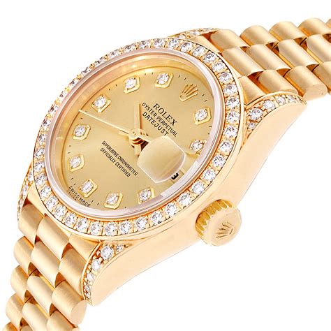 rolex gold watch women's|rolex female watch price.